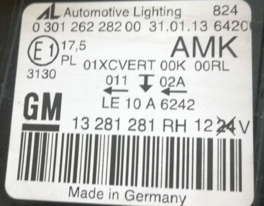 Opel Astra  J GTC jobb Xenon fényszóró